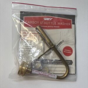 Jet Original Carboy & Bottle Washer USA Brass Home Brew Winemakers - NEW